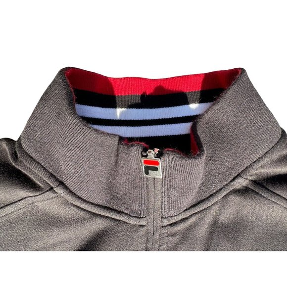 Thomas Reynolds Collection By Fila Men Large Black Sweater Knit High collar - Picture 6 of 12